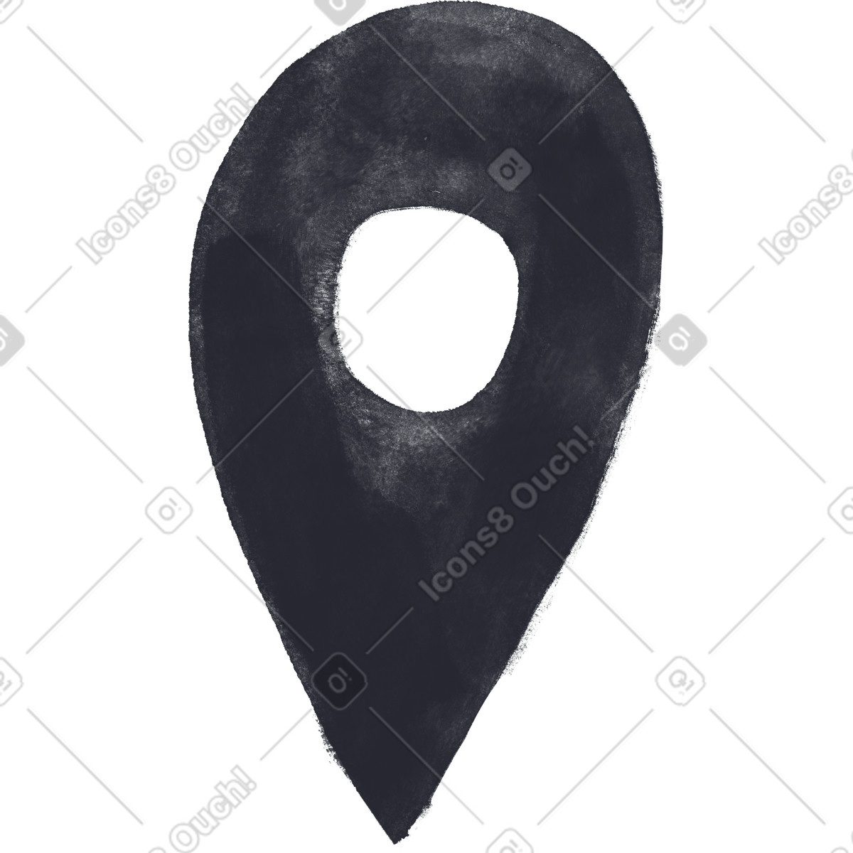 Gps illustration in Inky style download in PNG, SVG