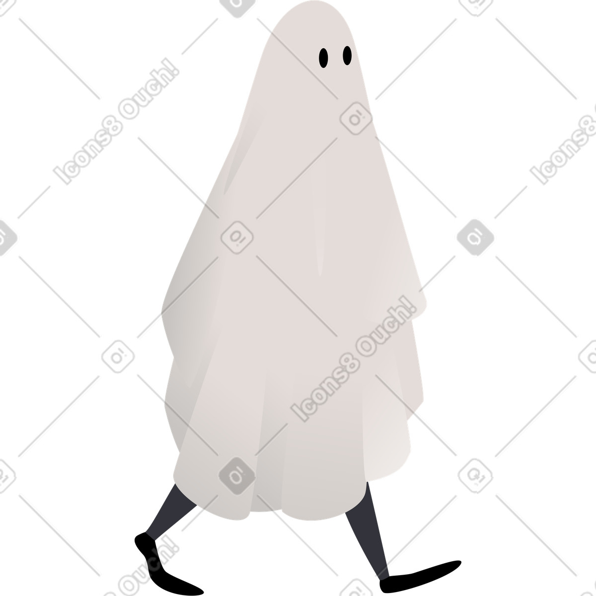 Ilustração de Homem em uma fantasia fantasma no estilo Vivid para baixar PNG, SVG