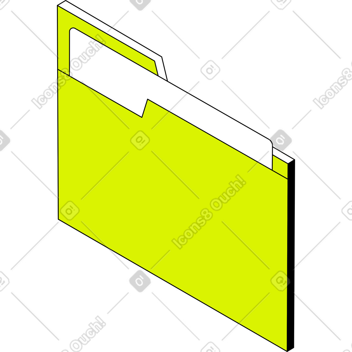 下载 Isometric 风格的 有文件的文件夹 插画，支持 PNG、SVG 格式
