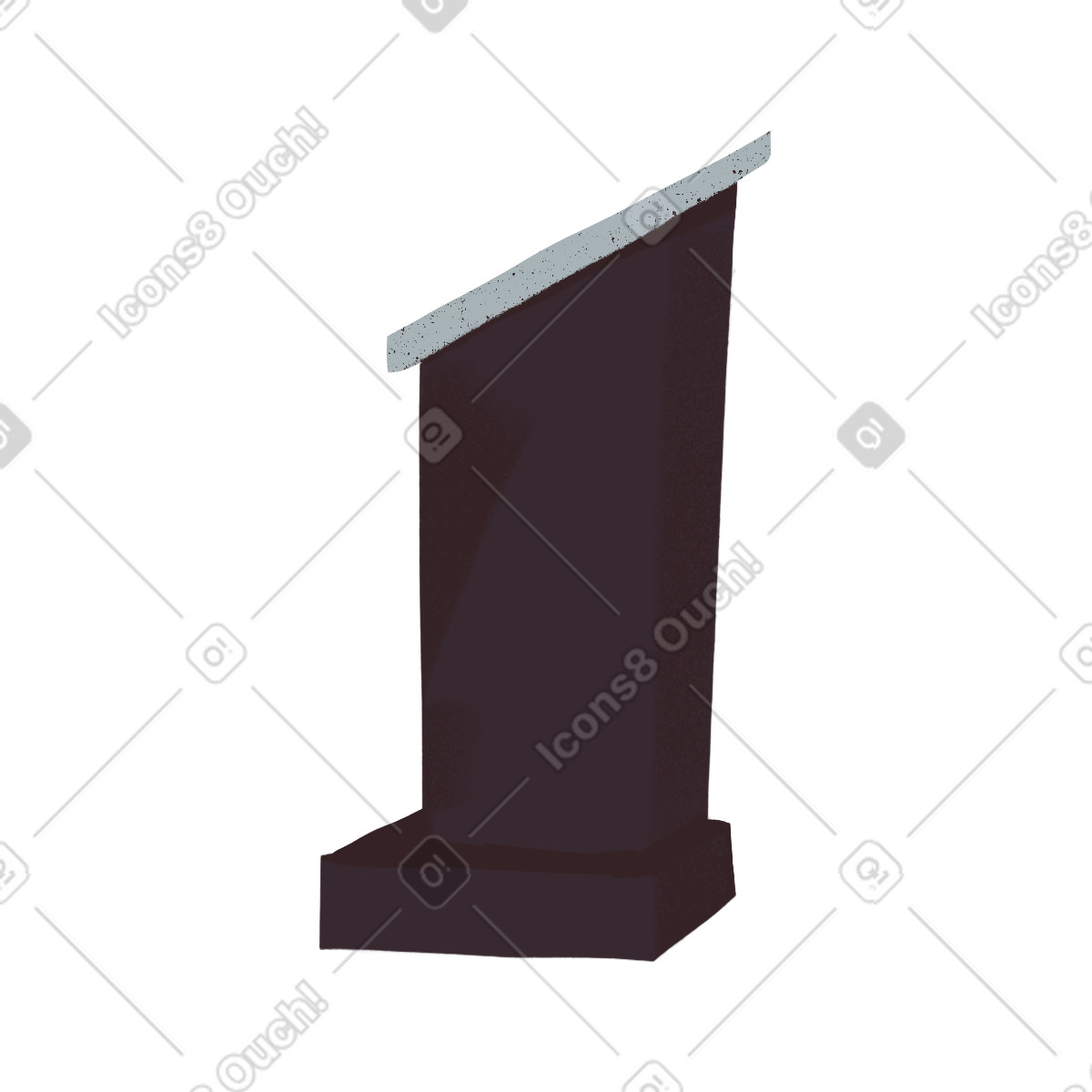 Platform for speeches-Illustration im Ikigai-Stil als Download in PNG, SVG