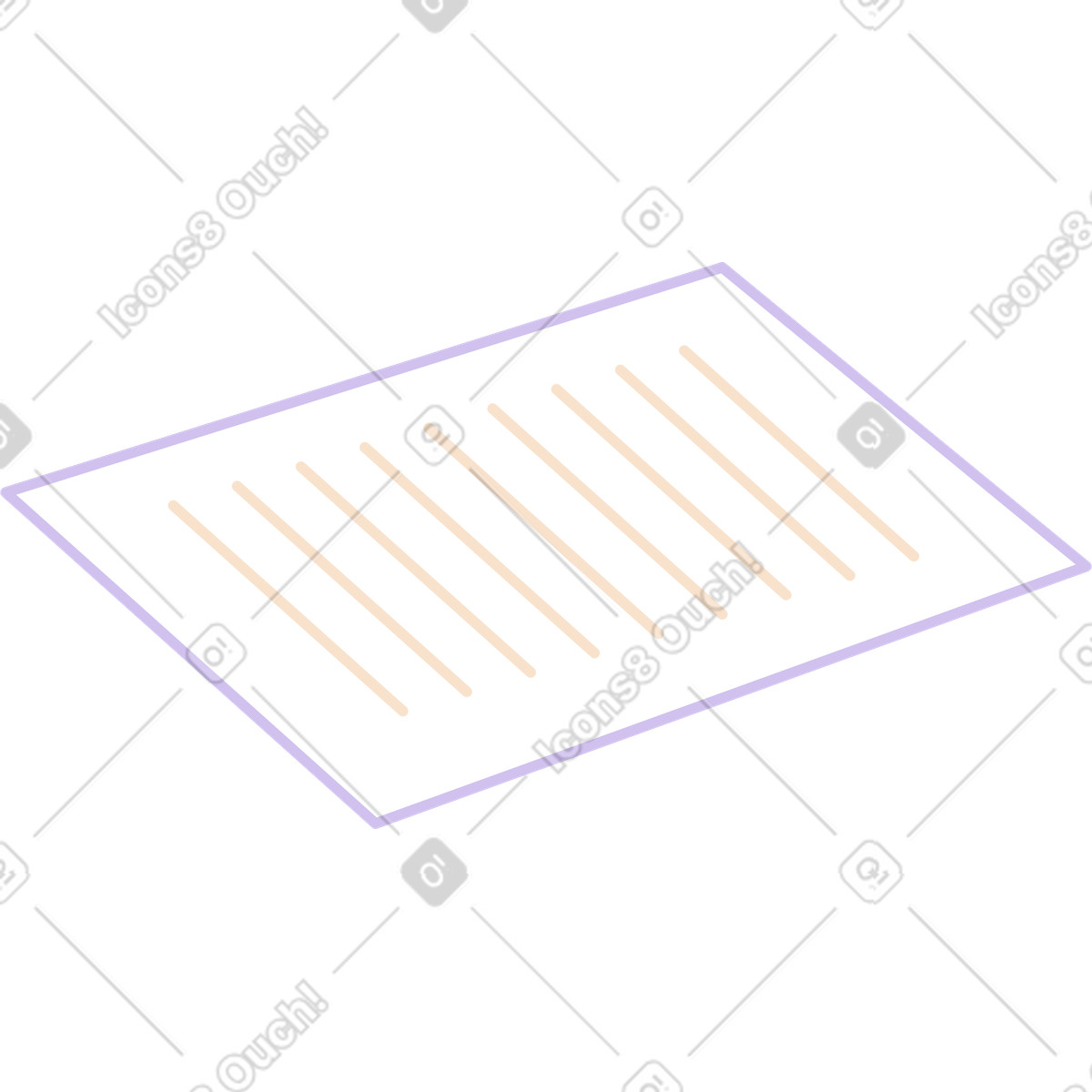 Foglio di carta con linee illustrazione in stile Folks scarica in PNG, SVG