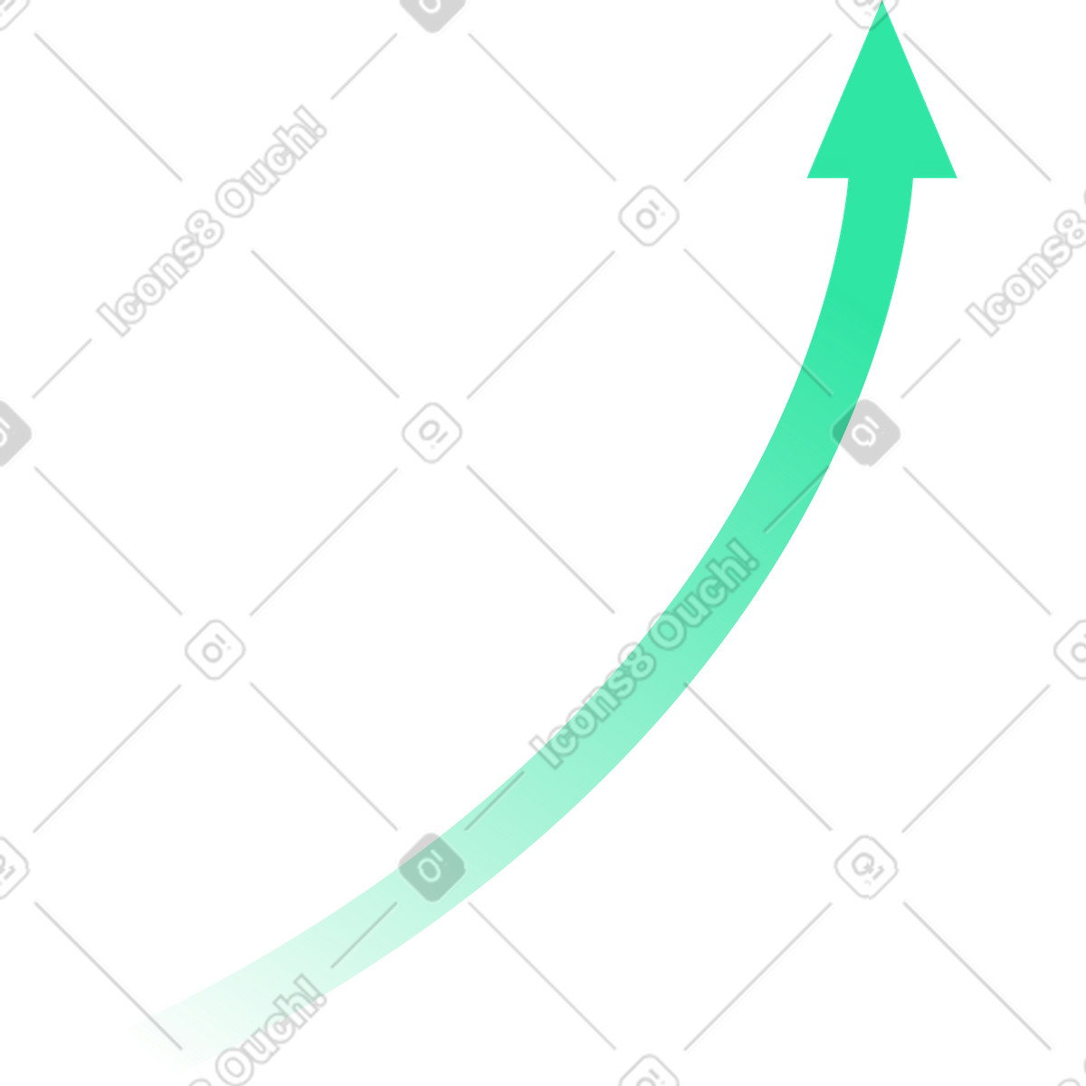Flecha verde hacia arriba illustration in Lucent style download in PNG, SVG