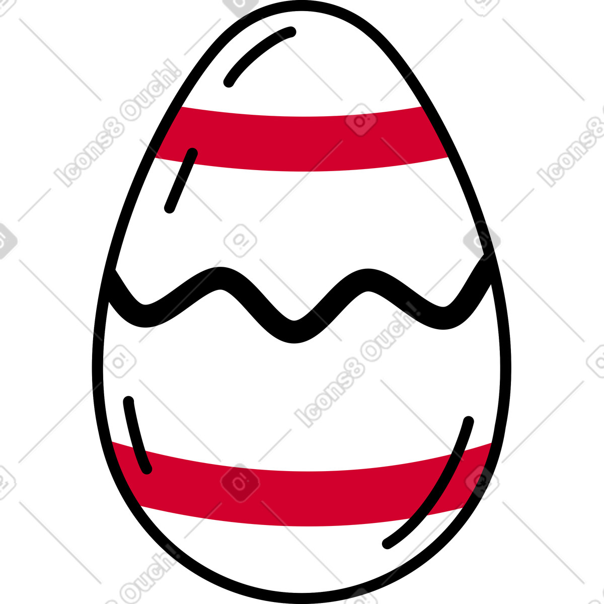 Uovo di pasqua illustrazione in stile Ruby scarica in PNG, SVG