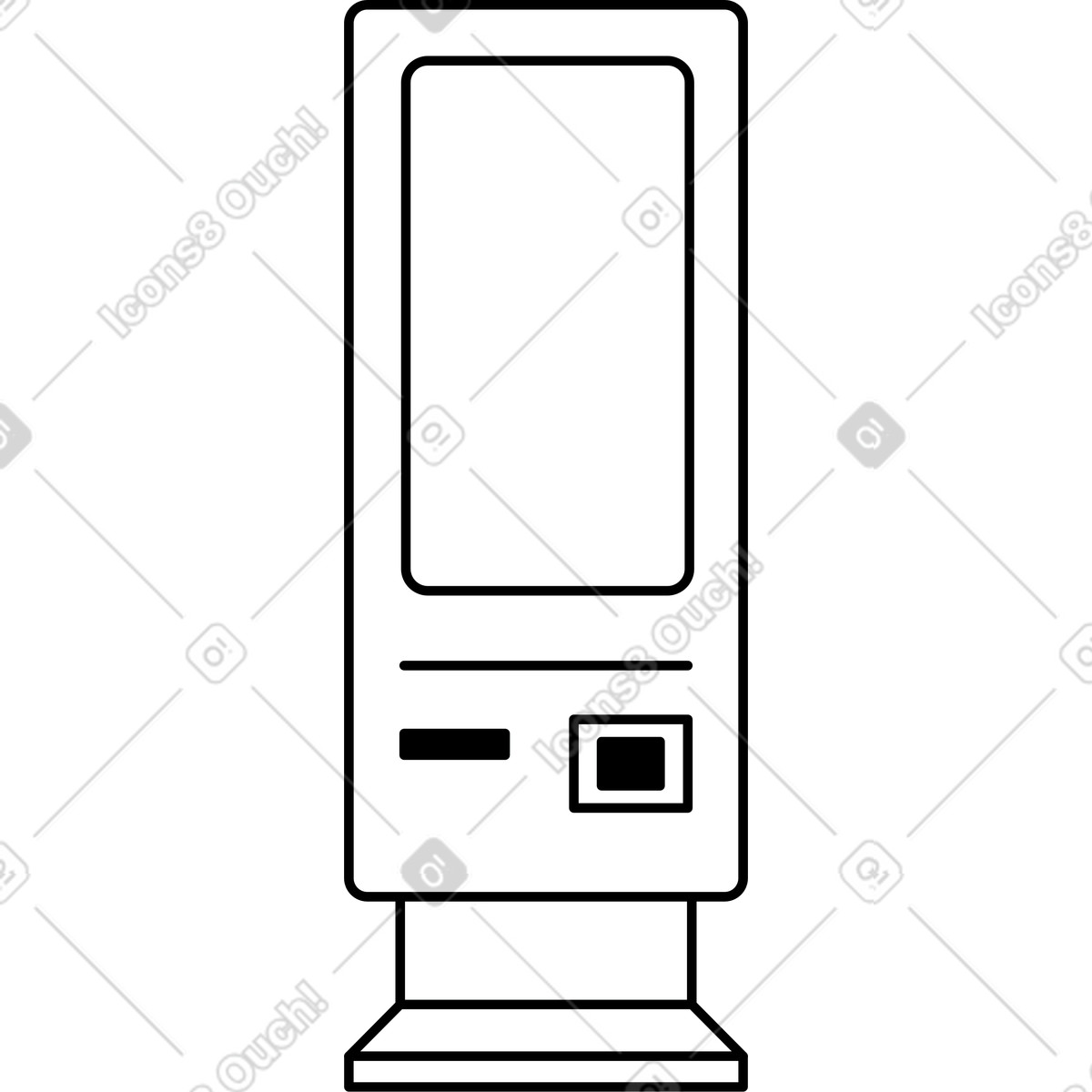 Geldautomat für kryptowährungen-Illustration im Transistor-Stil als Download in PNG, SVG