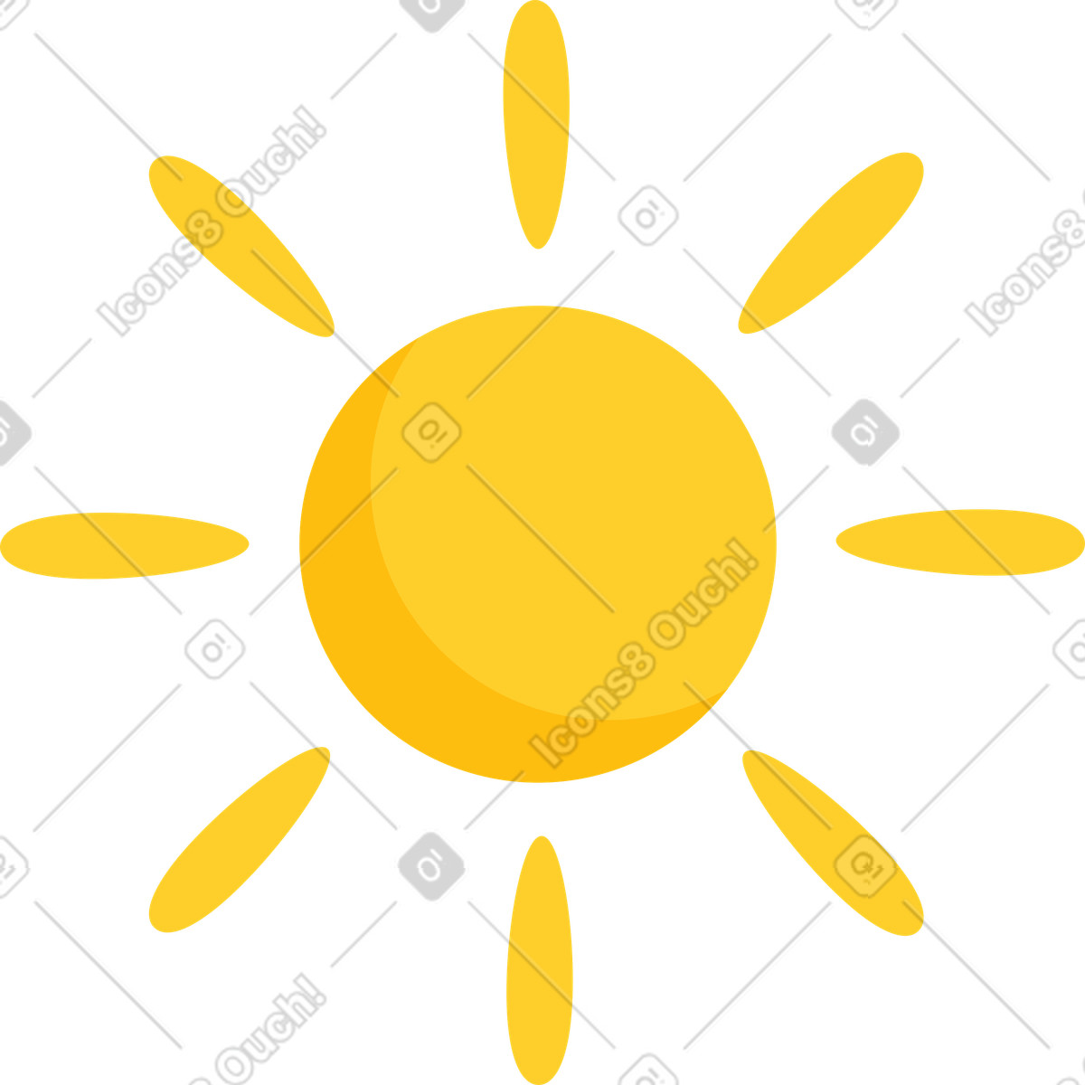 Ilustração de Sol em no estilo Sammy para baixar em PNG, SVG