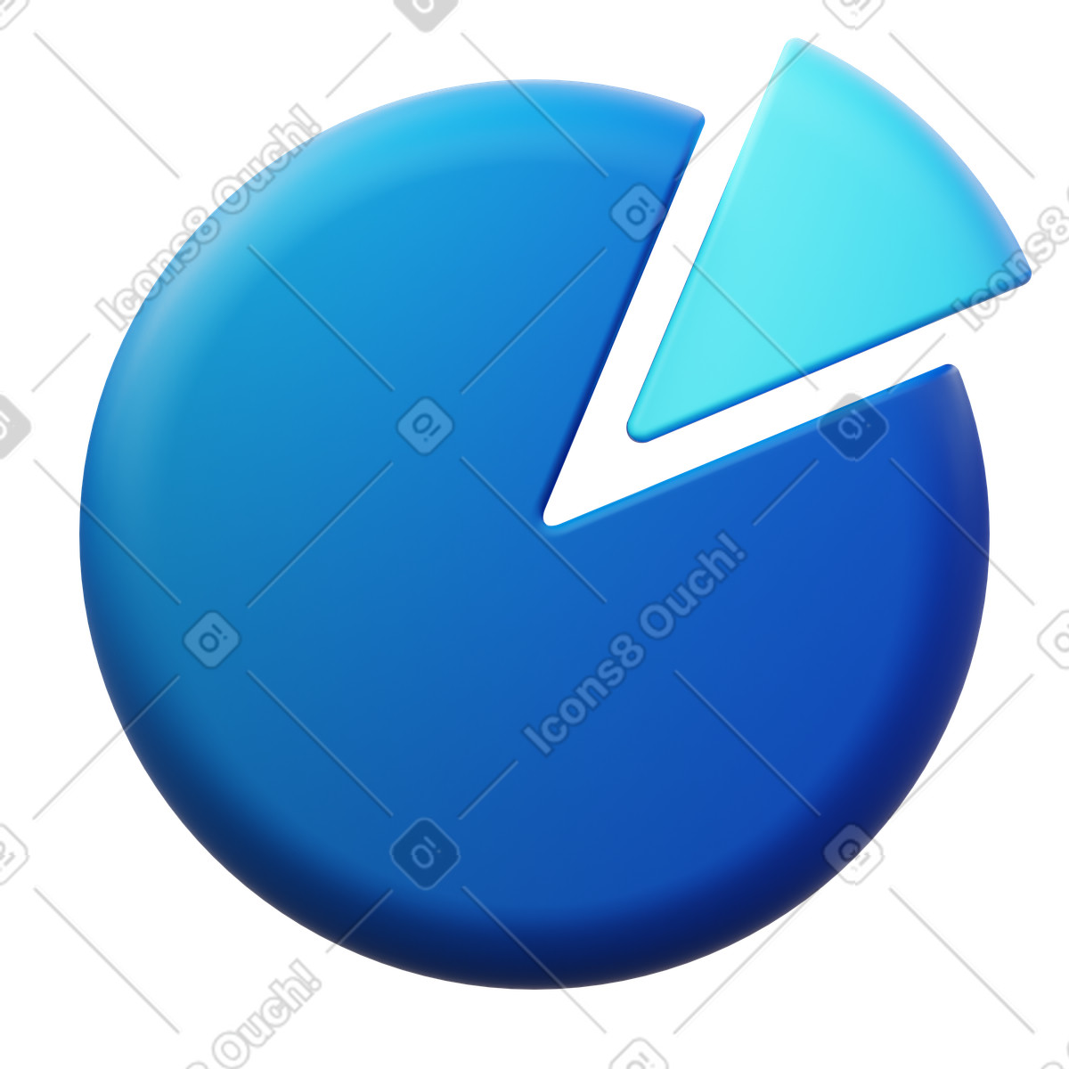Slice illustration in 3D Fluency style download in PNG, SVG