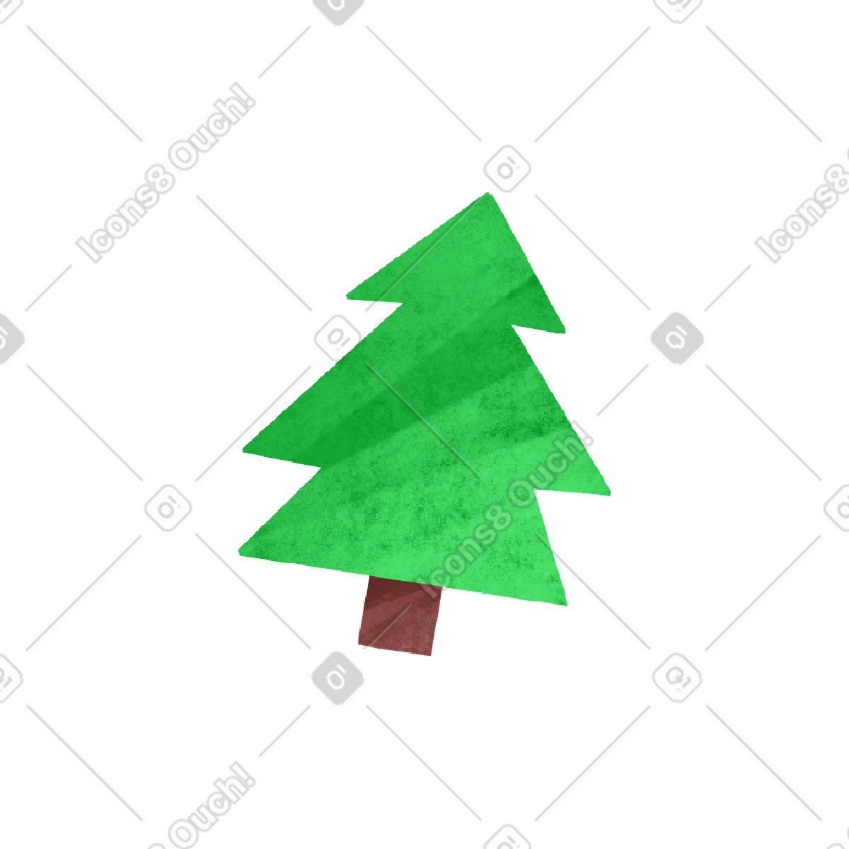 Spruce green-Illustration im Bonbon-Stil als Download in PNG, SVG
