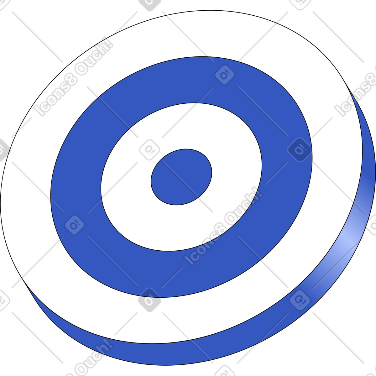 Ilustração de Alvo em no estilo Techny para baixar em PNG, SVG