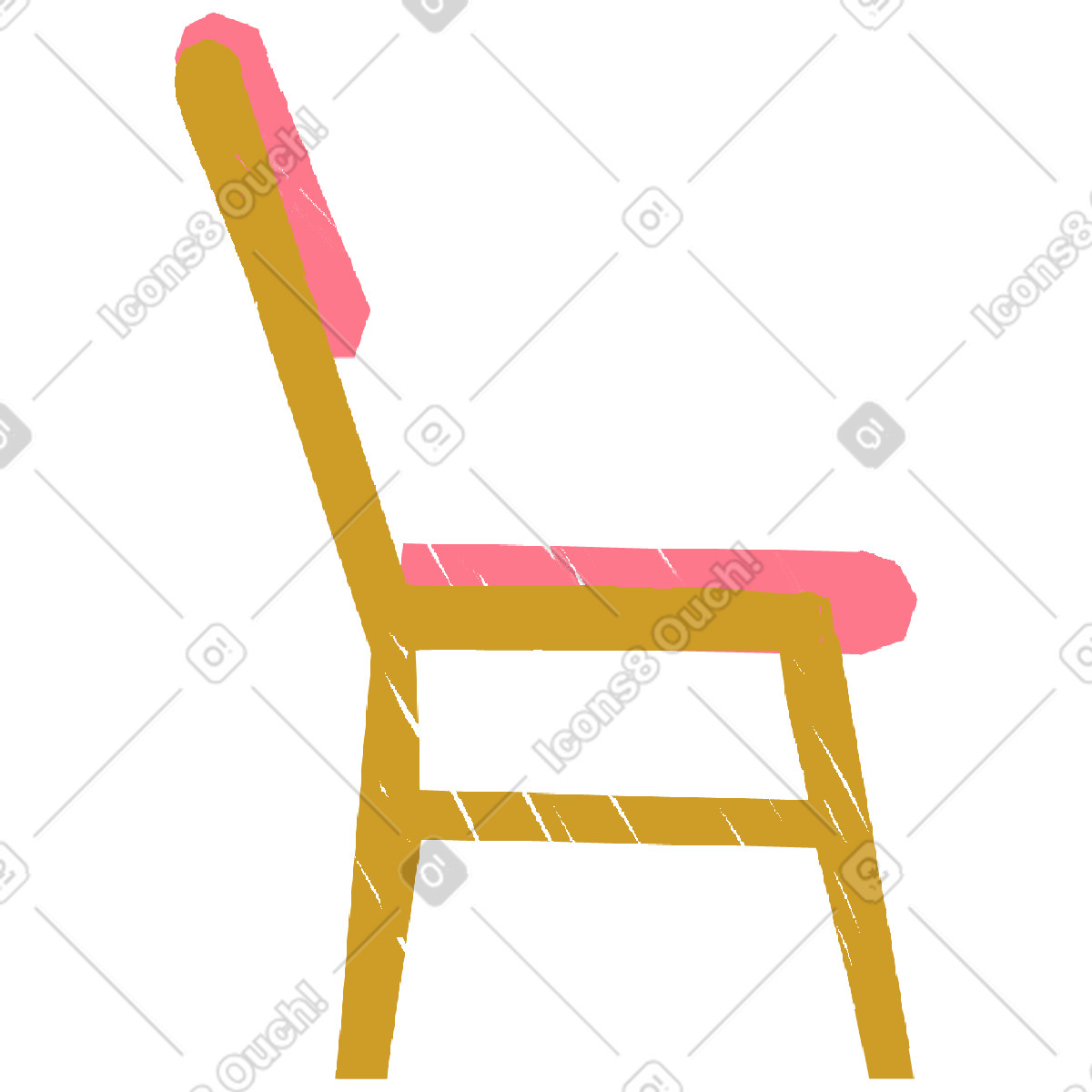 Chair illustration in Sleepy style download in PNG, SVG
