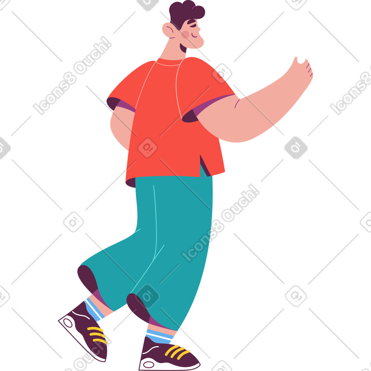 下载 Sammy 风格的 男人转身 插画，支持 PNG、SVG 格式
