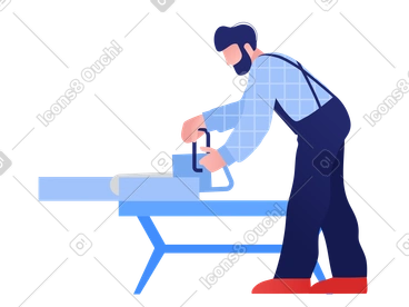 Working with a chainsaw PNG, SVG