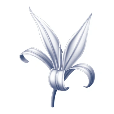 A close-up view of a "spider lily petal" highlighting its intricate patterns. The petal displays elongated, slender shapes that curve outward, with fine, detailed lines and textures that create a sense of depth. Delicate veins run through the surface, connecting to the base of the petal. The background softly contrasts with the petal, focusing attention on the detailed features and structures present in the flower's design.