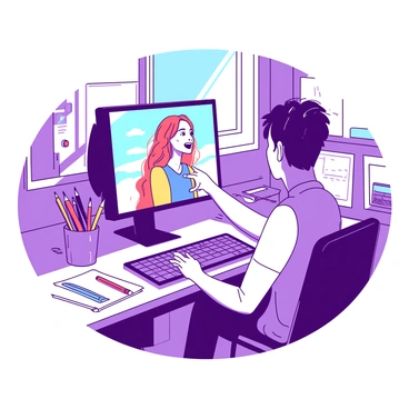 A user converting a portrait into a cartoon illustration with a click of a button