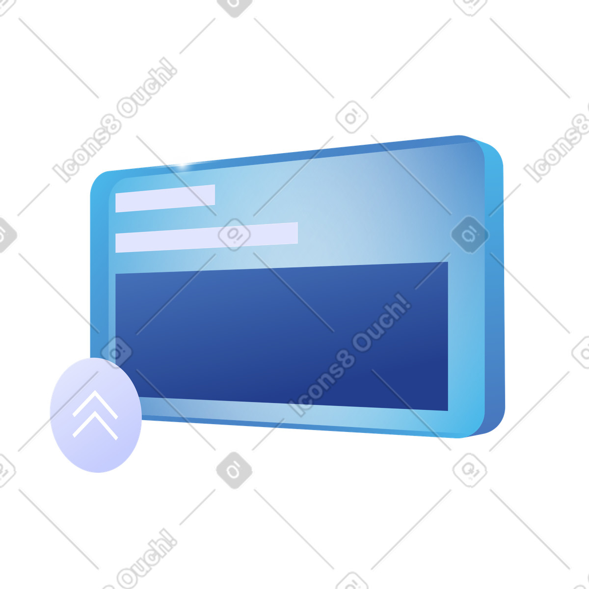Scheda di gestione delle attività con freccia rivolta verso l'alto, strumento di pianificazione dei progetti online illustration in PNG, SVG