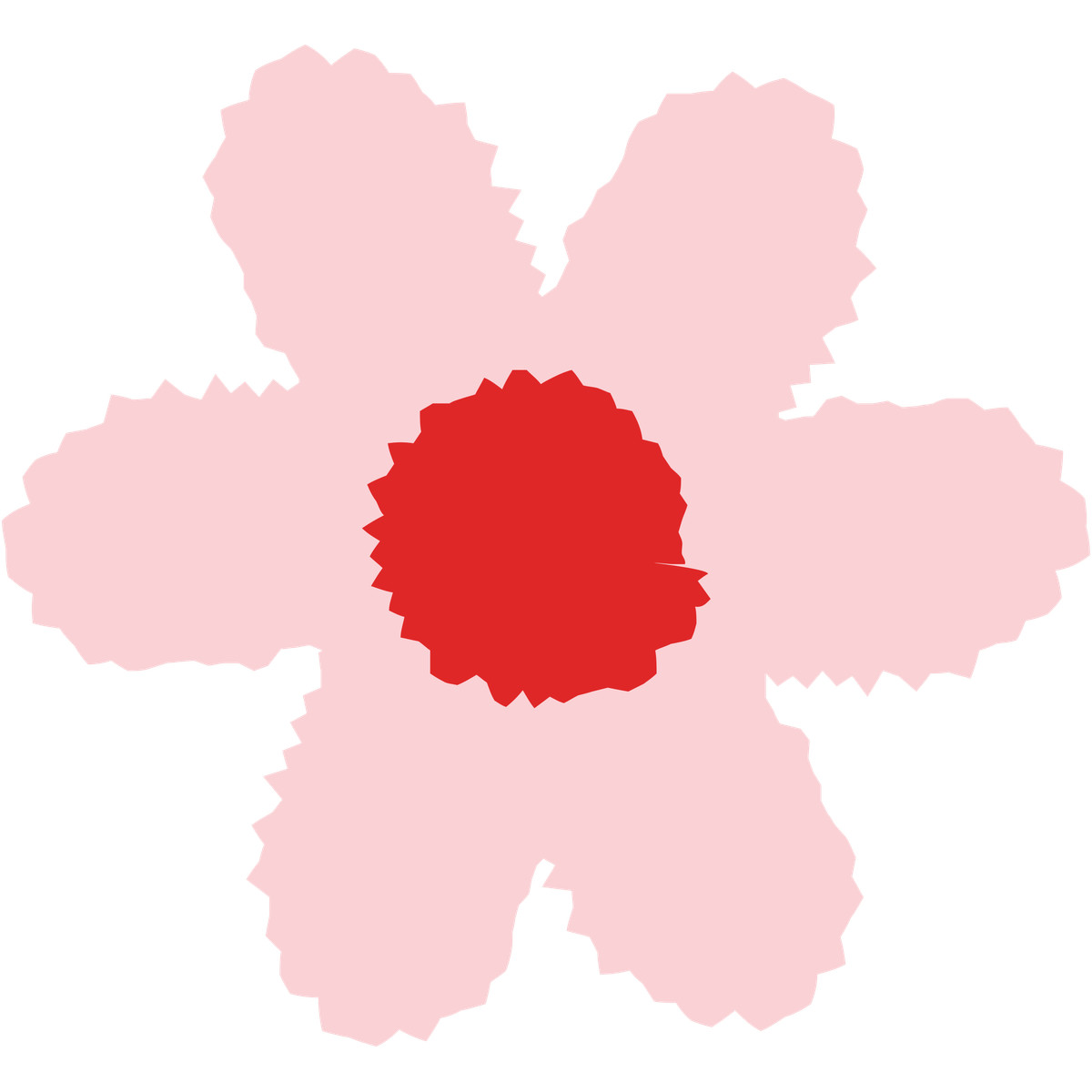 Ilustração de Pink blossom with serrated pastel petals for spring decor em no estilo Cherry para baixar em PNG, SVG