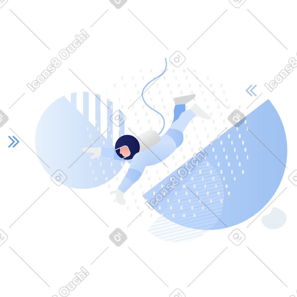 下载 Clip 风格的 在太空中 插画，支持 PNG、SVG 格式