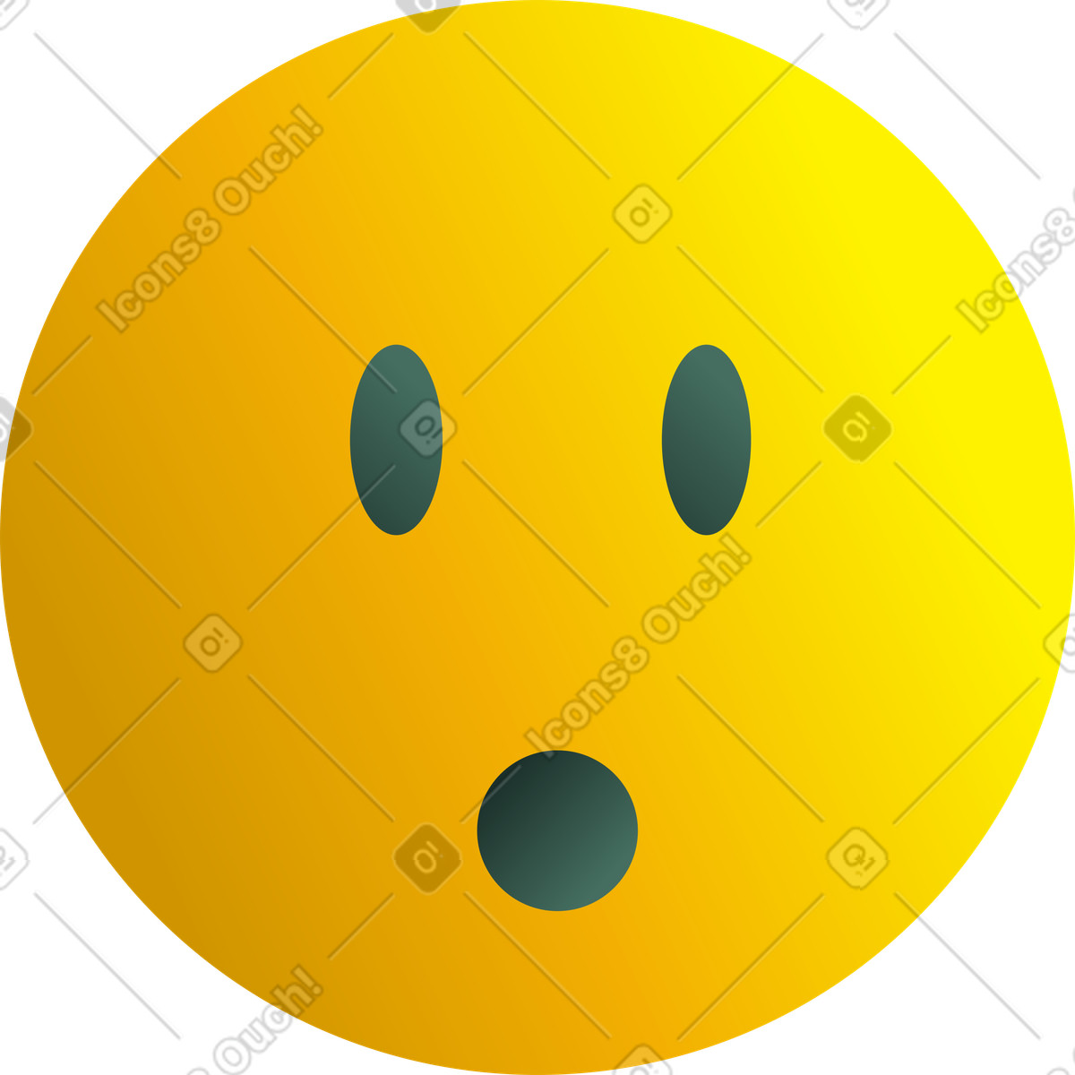 Silky スタイルの びっくり絵文字 のイラストをPNG、SVG形式でダウンロード