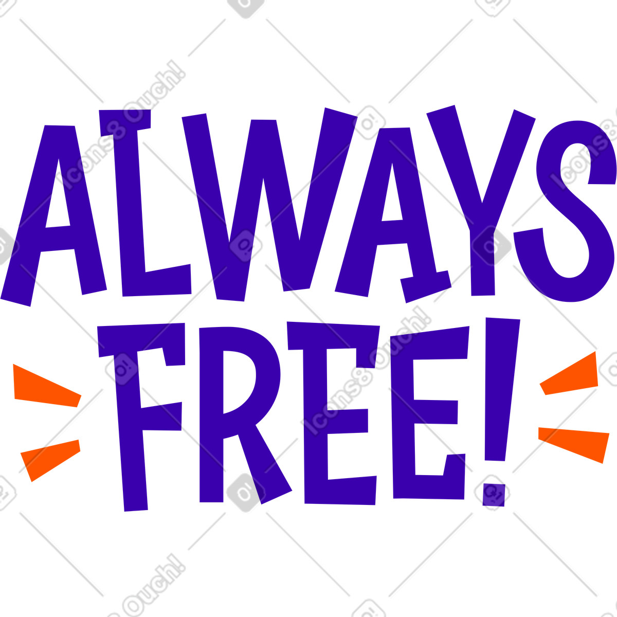 Ilustración Letras siempre libres texto violeta en estilo Lettering a descargar en PNG y SVG