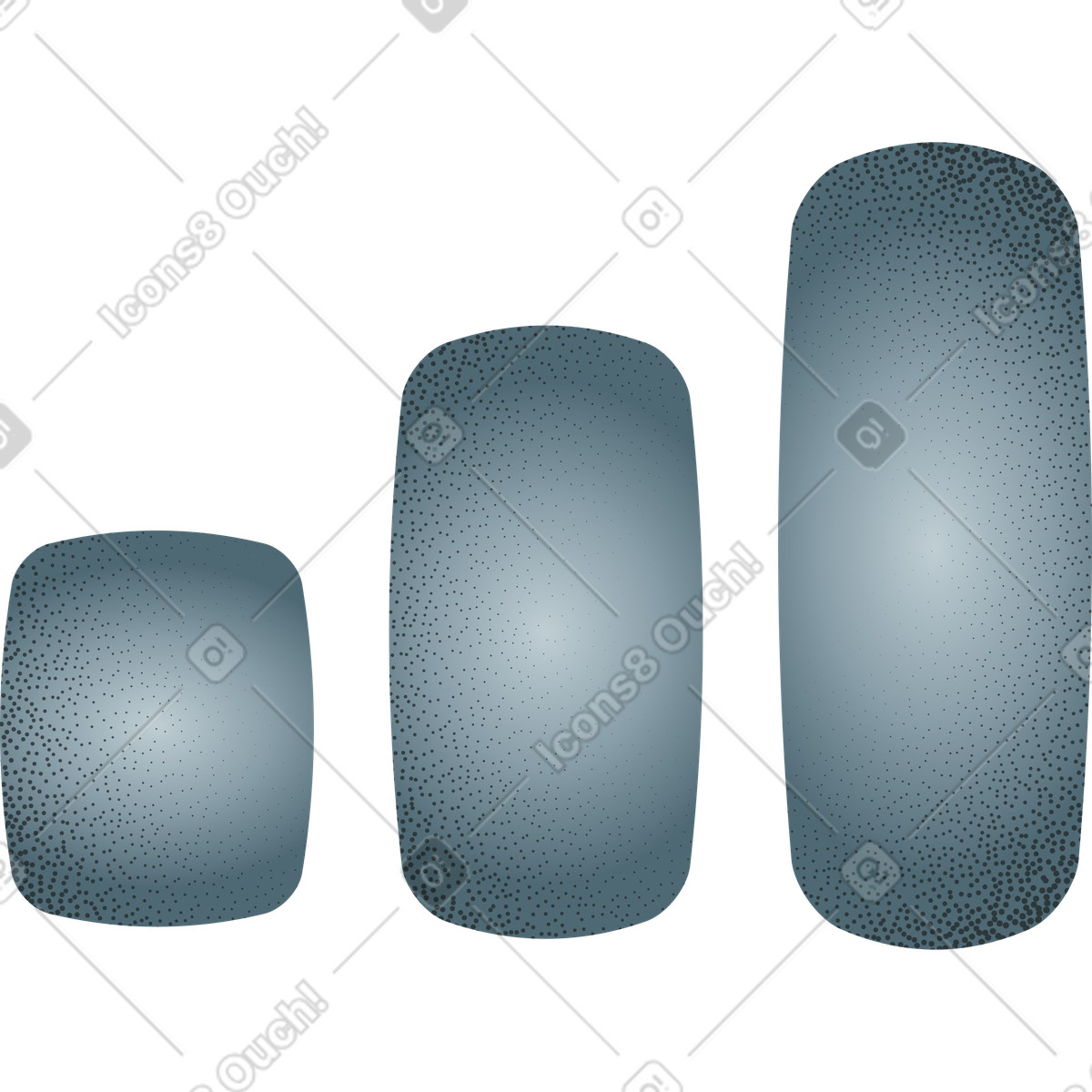 Columns grow up graph illustration in Grain style download in PNG, SVG
