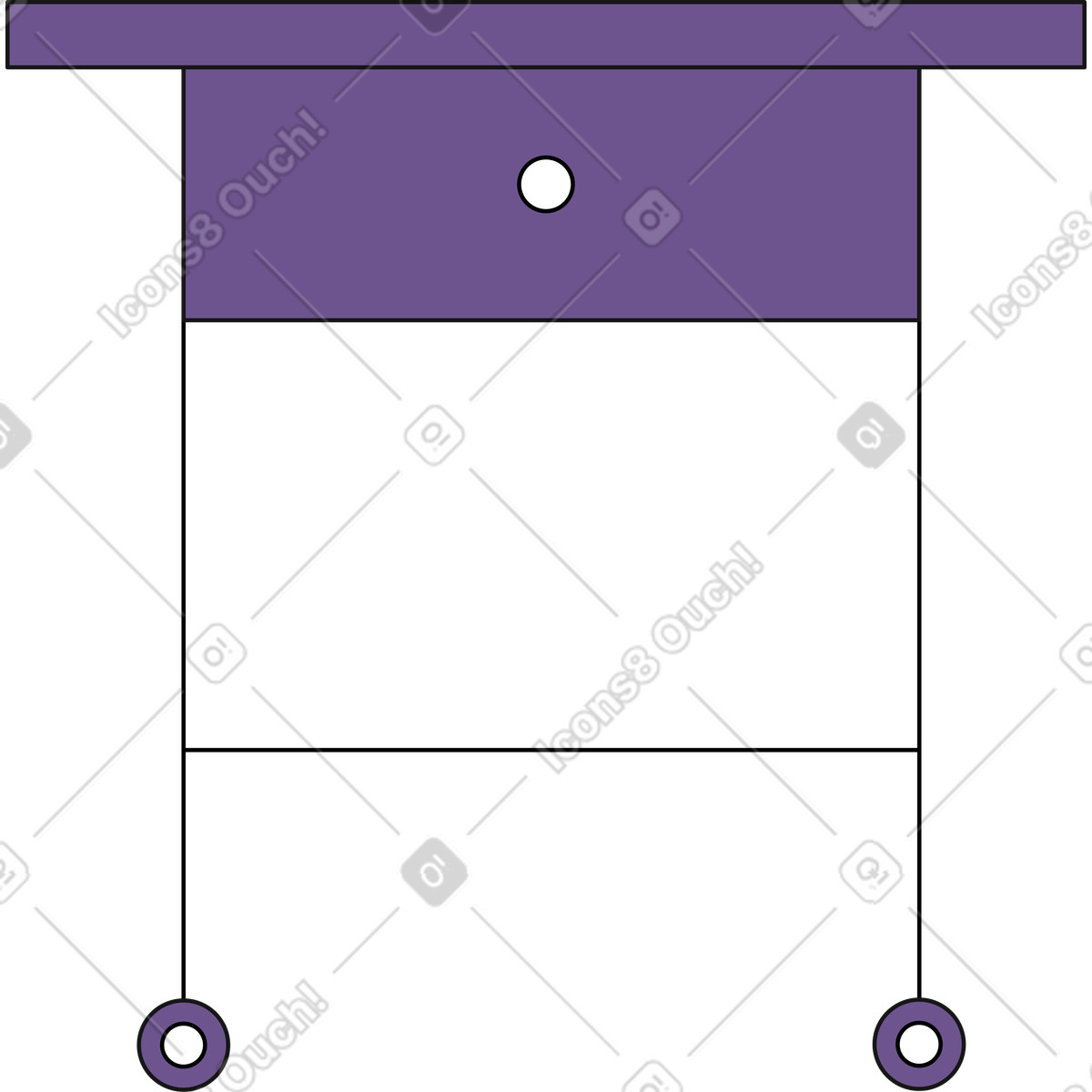 Medical table on wheels illustration in Bloom style download in PNG, SVG
