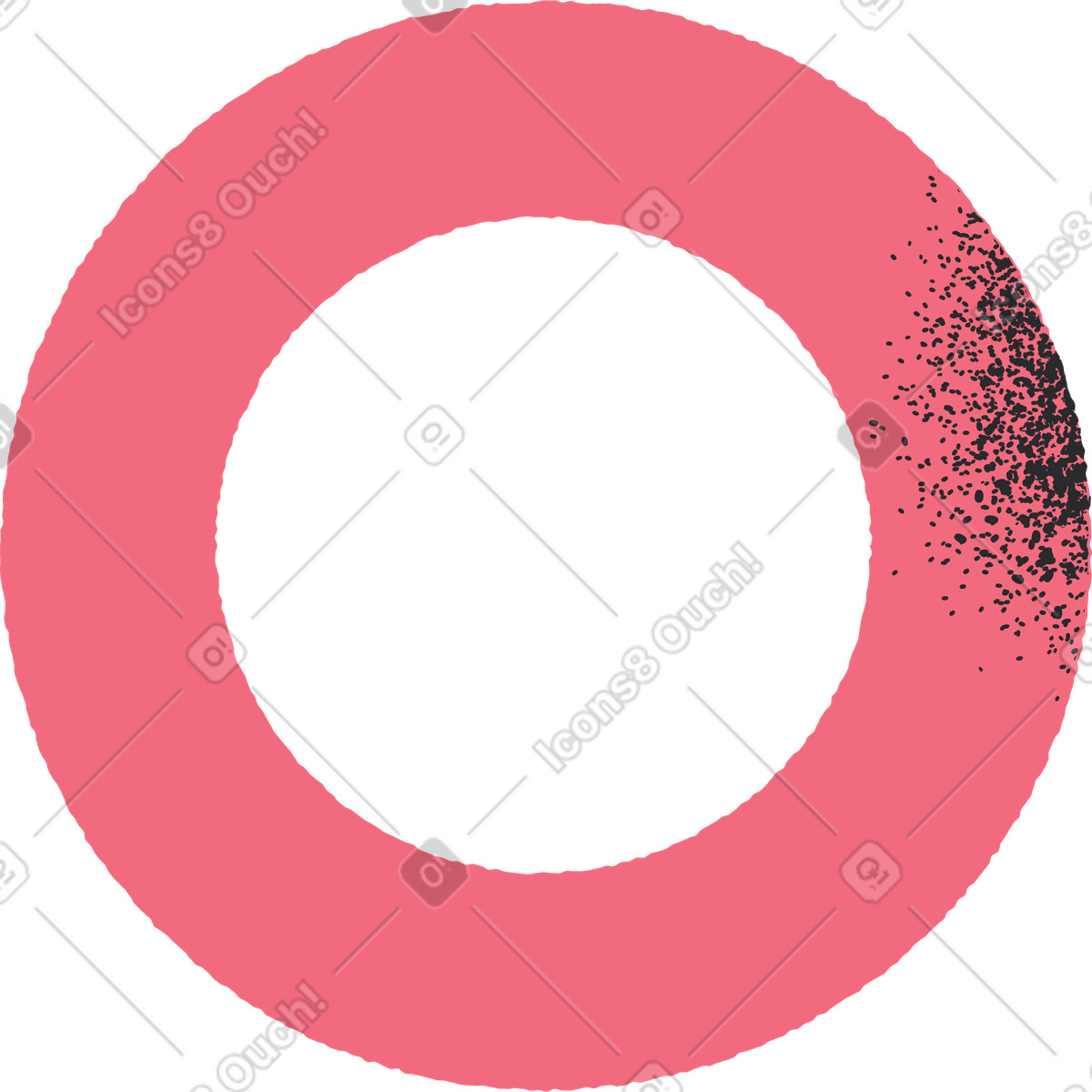 Ring rot-Illustration im Pablo-Stil als Download in PNG, SVG