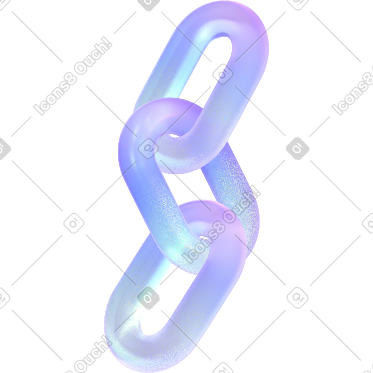 Abstract chain glass animated illustration in 3D Glassy style download in GIF, Lottie (JSON), AE