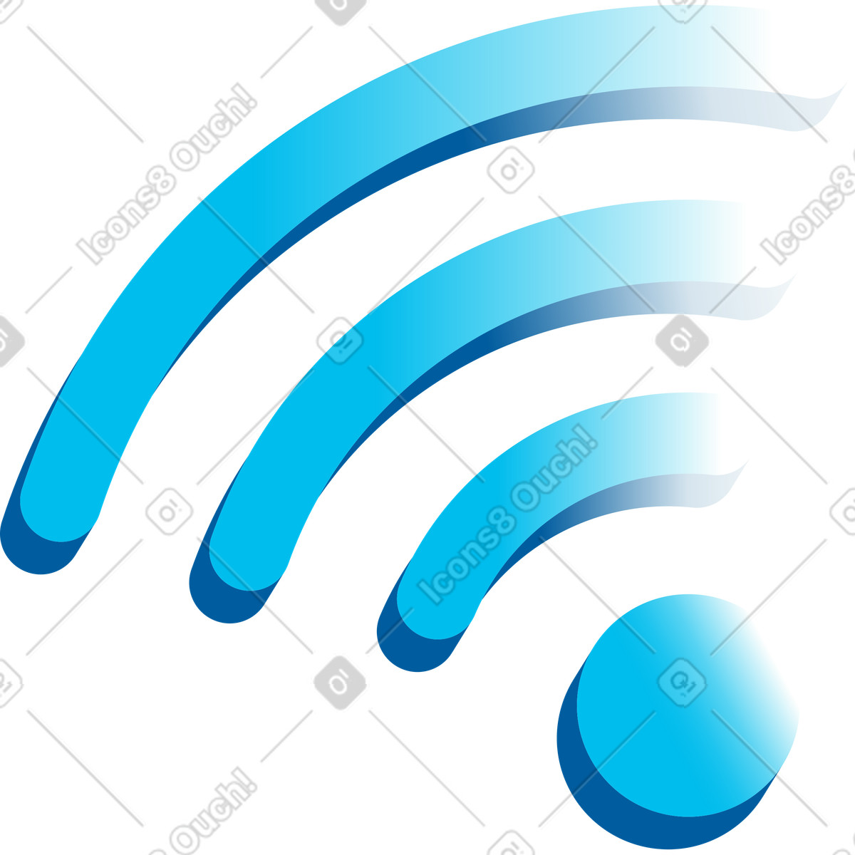 Illustration Wifi dans le style Icy à télécharger aux formats PNG, SVG