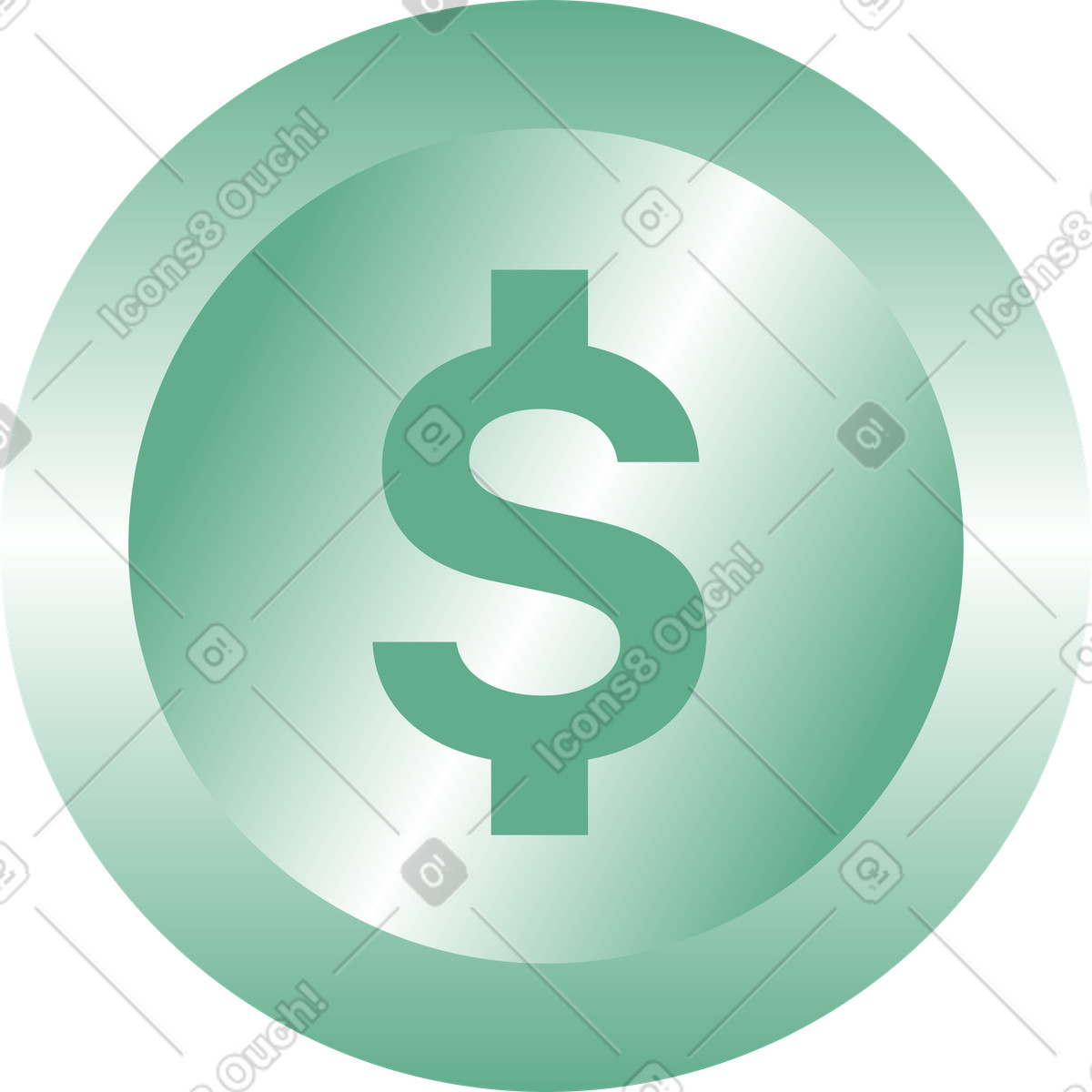 Dollarmünze-Illustration im Network-Stil als Download in PNG, SVG