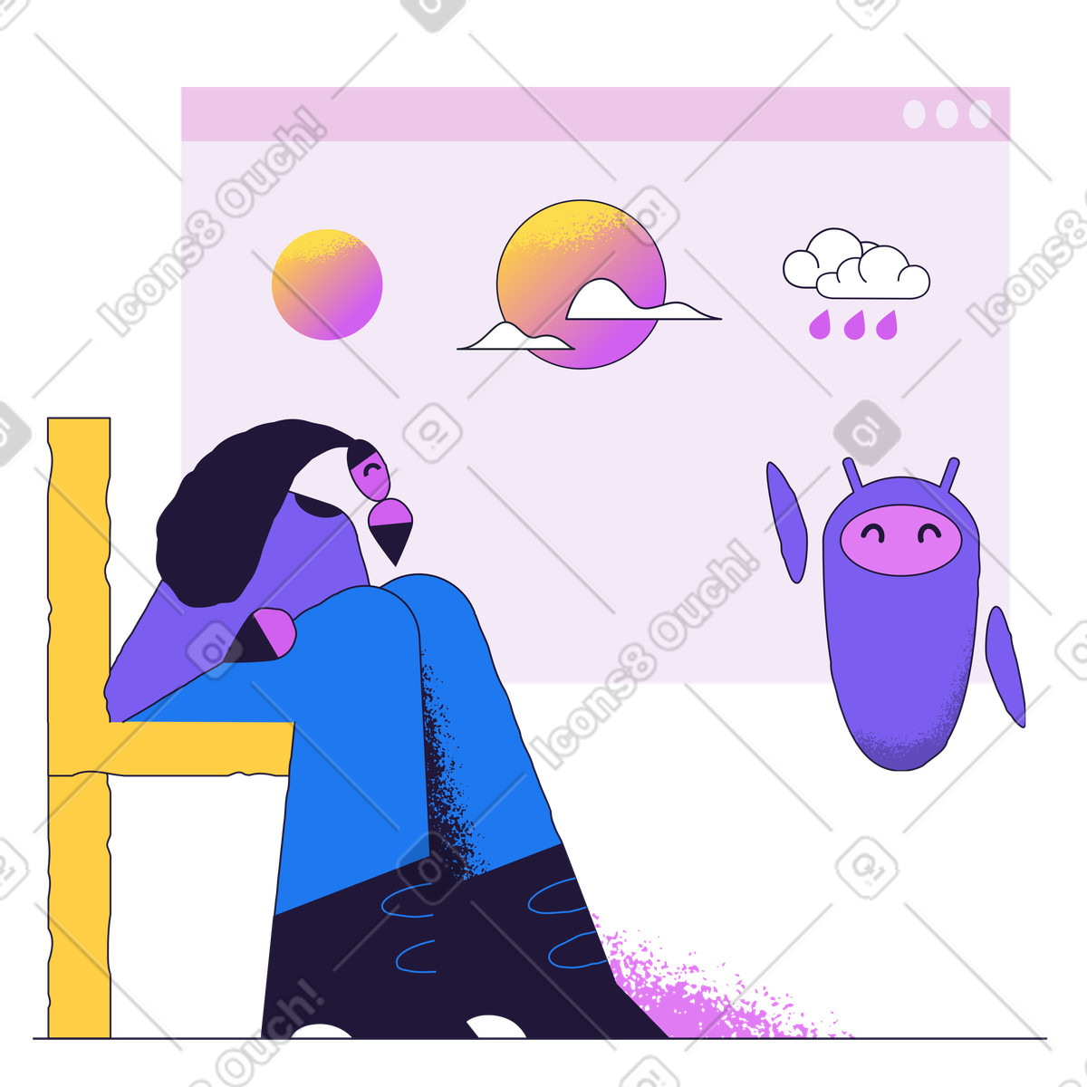 Illustration Prévisions météorologiques dans le style Conifer à télécharger aux formats PNG, SVG