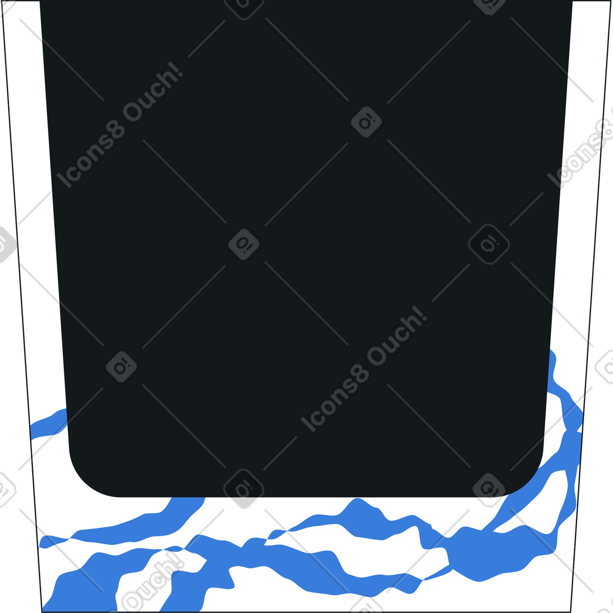 Glass illustration in Midnight style download in PNG, SVG