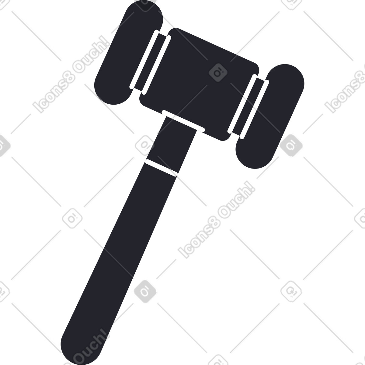 Hammer-Illustration im Grapy-Stil als Download in PNG, SVG