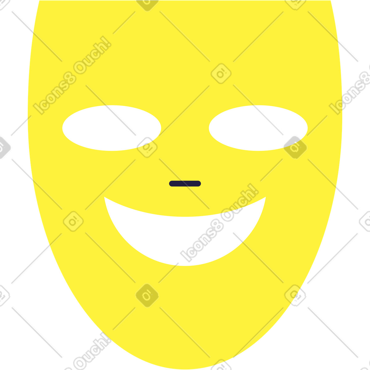 Maschera illustrazione in stile Mellow scarica in PNG, SVG