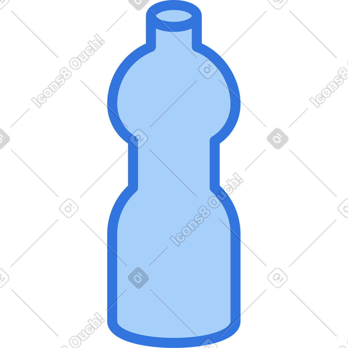 Bottle illustration in Sky style download in PNG, SVG