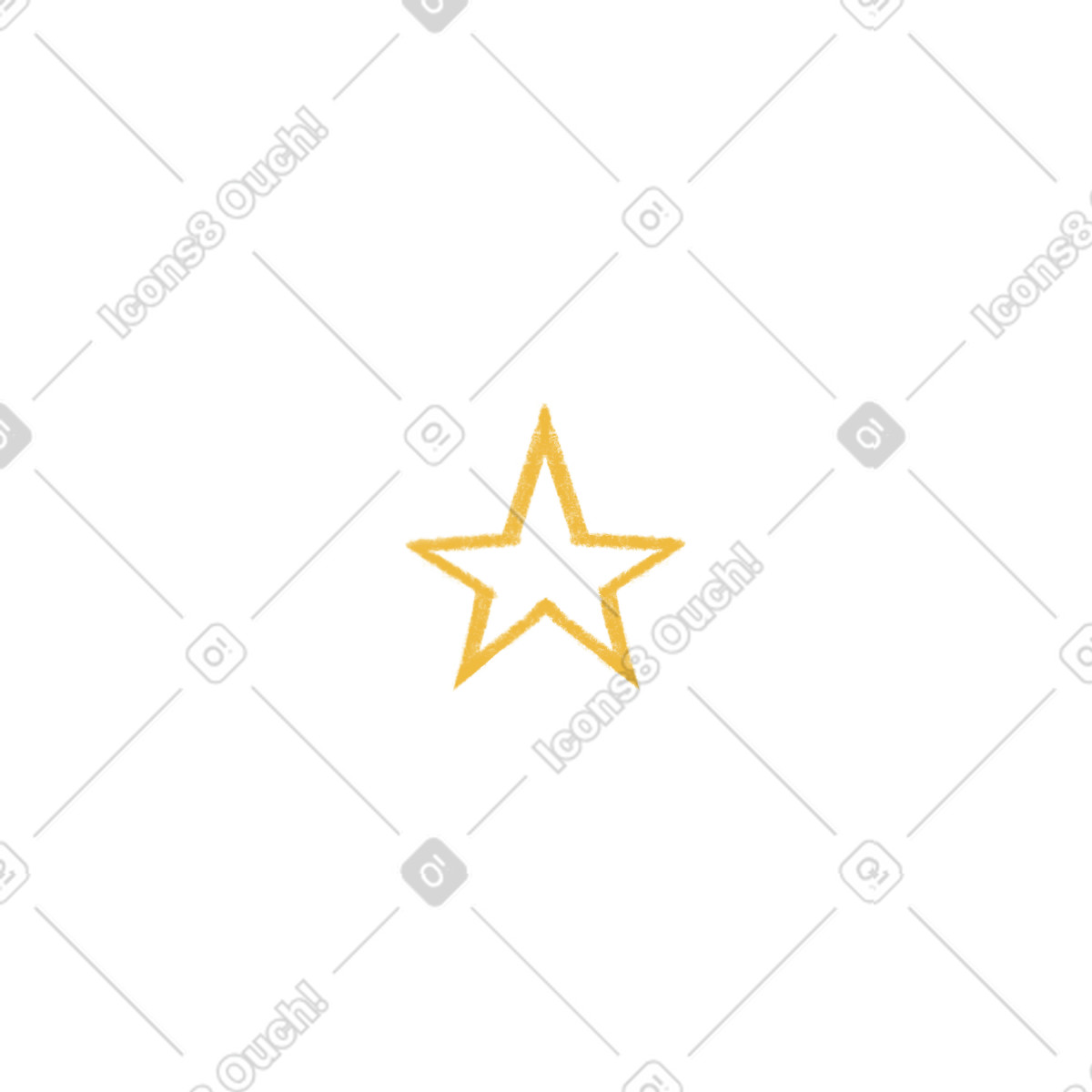 Ilustração de Yellow line stars em no estilo Tutti para baixar em PNG, SVG