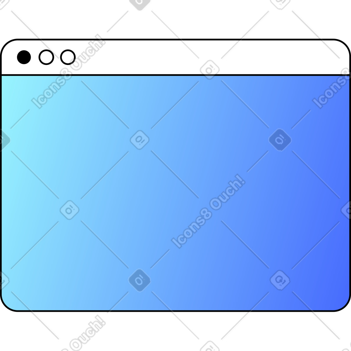 Minimal empty browser page illustration clean layout UI state clipart