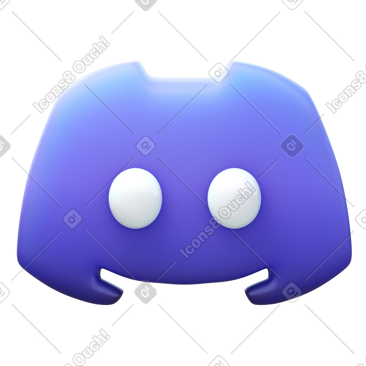 Discord illustration in 3D Fluency style download in PNG, SVG
