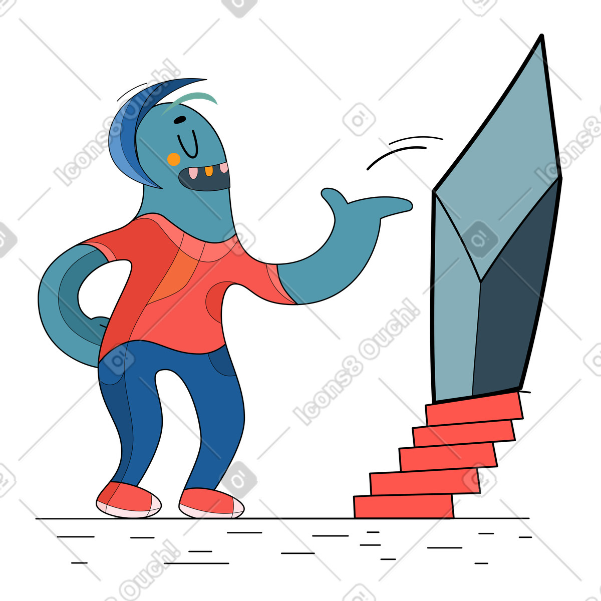 Illustration Bienvenue dans le style Surr à télécharger aux formats PNG, SVG