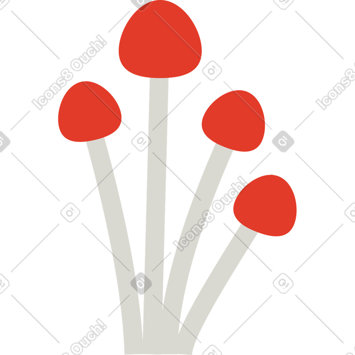 Illustration Champignon dans le style Burgundy à télécharger aux formats PNG, SVG