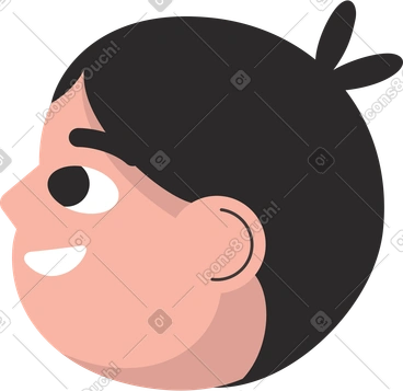 Tête joyeuse d'un homme PNG, SVG
