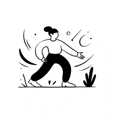 An athlete in an athletic pose, with defined muscles accentuated to illustrate power and movement. The athlete is captured mid-stride, with one leg extended forward and the arms positioned to emphasize dynamic motion. The background features abstract patterns suggesting motion, enhancing the sense of speed and strength. The figure displays intense focus and determination, and there are lines around the body depicting movement trails.