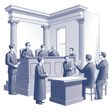 A historic courtroom scene depicting the moment of decision in the Supreme Court for "Gibbons v. Ogden." The scene includes a tall, wooden bench where the justices are seated, dressed in traditional robes, with serious expressions on their faces. In front of the bench, there are two opposing lawyers, one standing confidently while presenting his case, and the other seated, appearing thoughtful and contemplative. The courtroom is filled with spectators, some taking notes and others whispering among themselves. Ornate details of the architecture are visible, including tall columns and intricate molding above. A large window allows in natural light, illuminating the important moment. The atmosphere conveys tension and anticipation as the justices prepare to announce their verdict.
