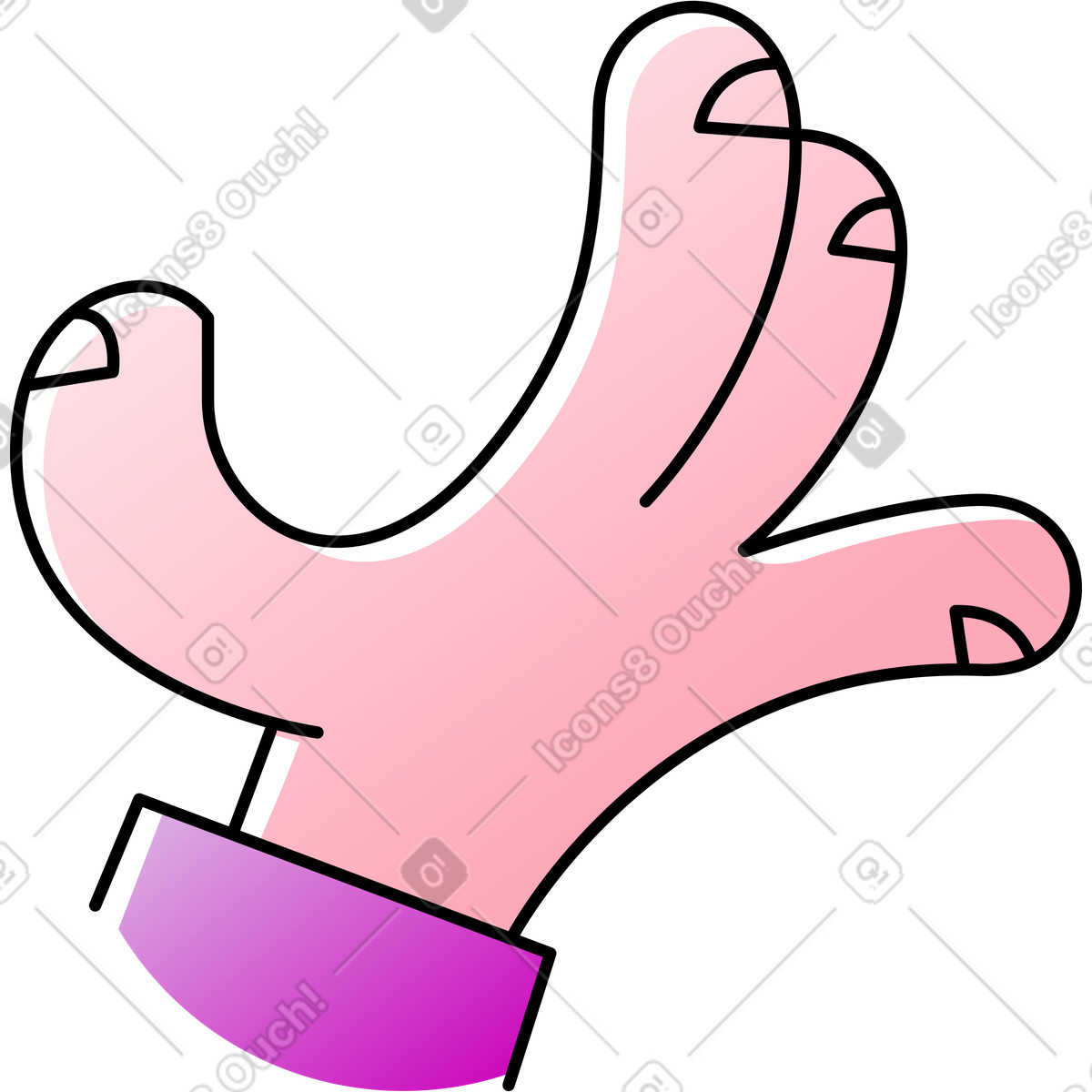 Mano che tiene qualcosa illustrazione in stile Pocus scarica in PNG, SVG