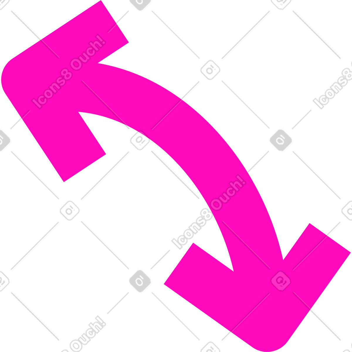 Reverse arrow illustration in Basic style download in PNG, SVG