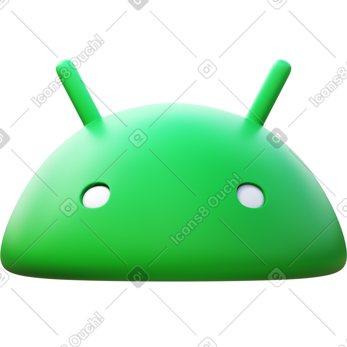 Illustration Android os dans le style 3D Fluency à télécharger aux formats PNG, SVG