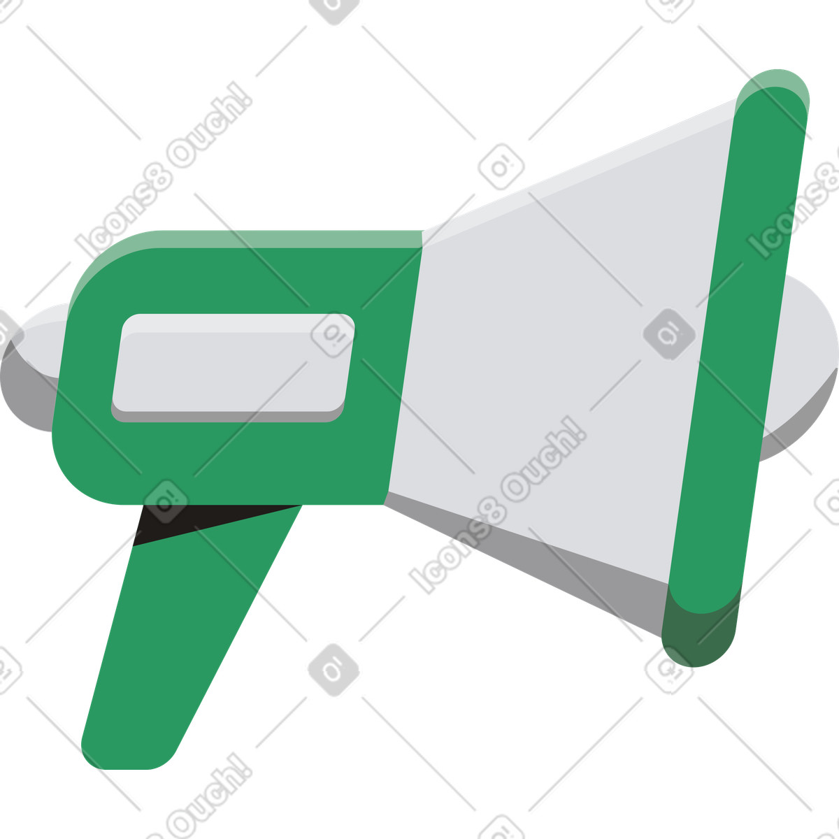 Illustration Mégaphone dans le style Jaconda à télécharger aux formats PNG, SVG