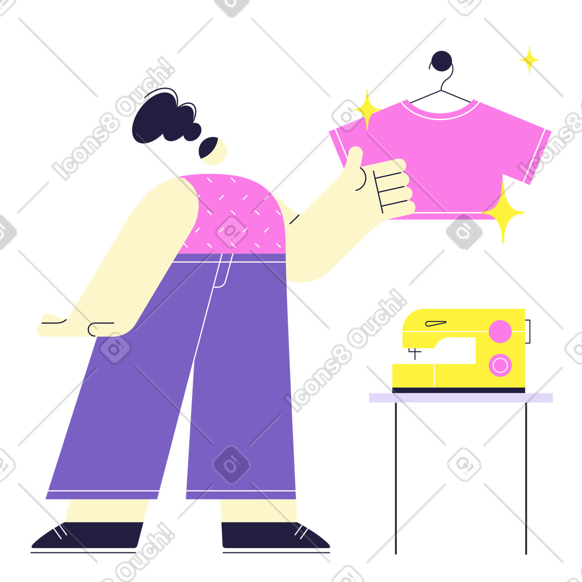 Illustration Création d'un nouveau design dans le style Mellow à télécharger aux formats PNG, SVG