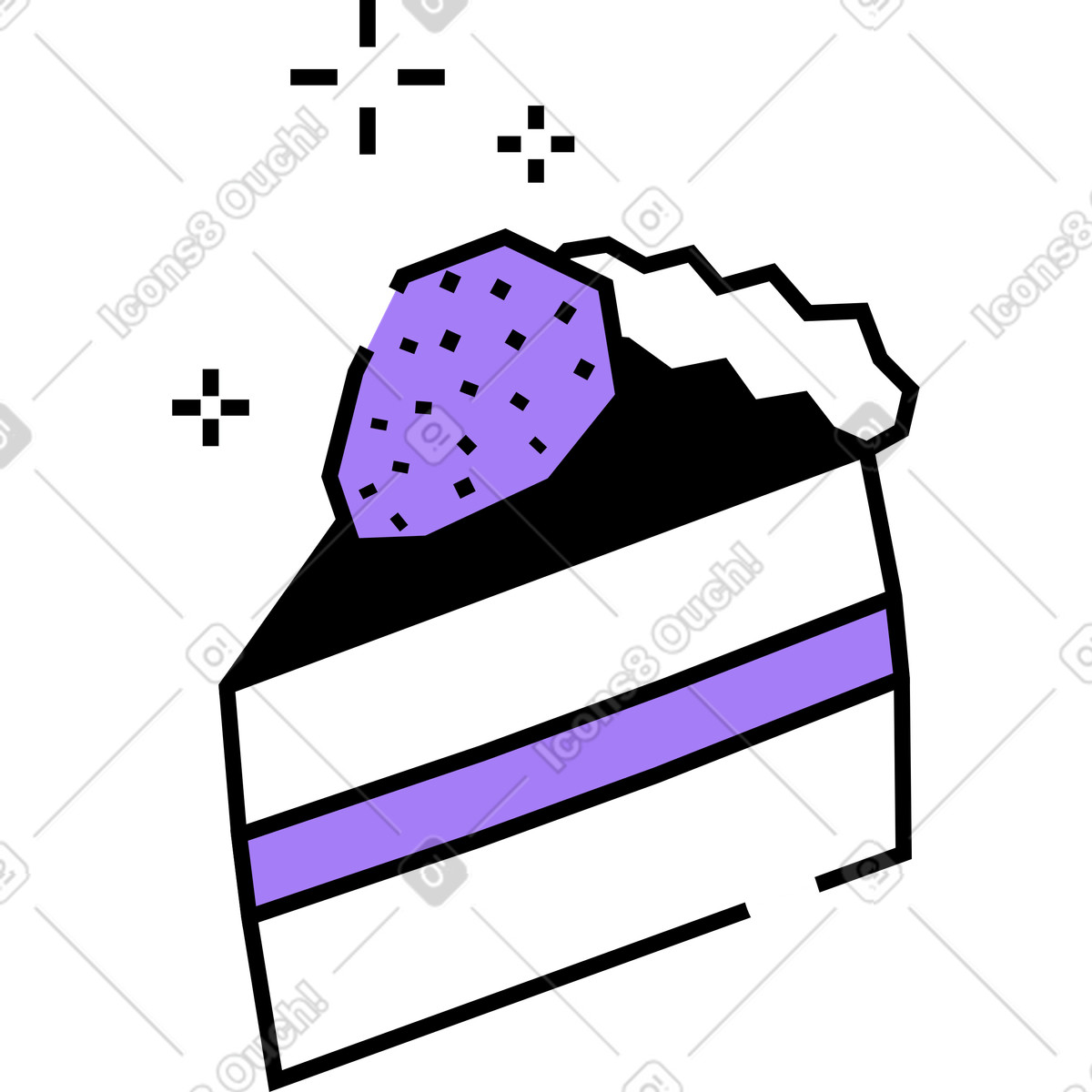 Illustration Part de gâteau dans le style Amethyst à télécharger aux formats PNG, SVG