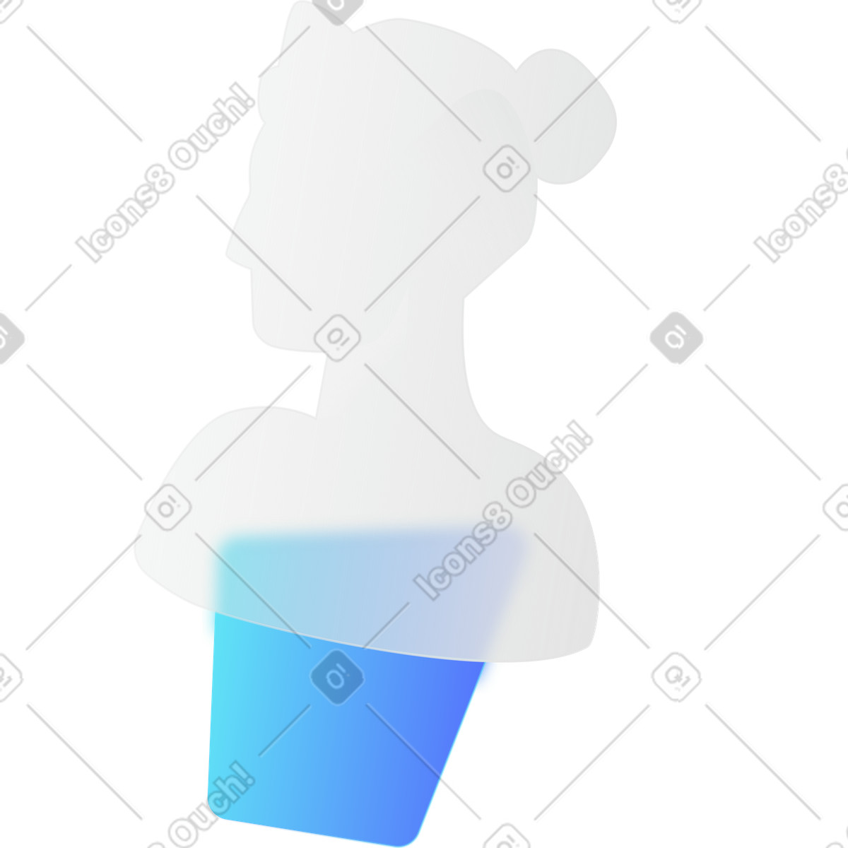 Ilustração de Estátua vidrada em no estilo Morphis para baixar em PNG, SVG