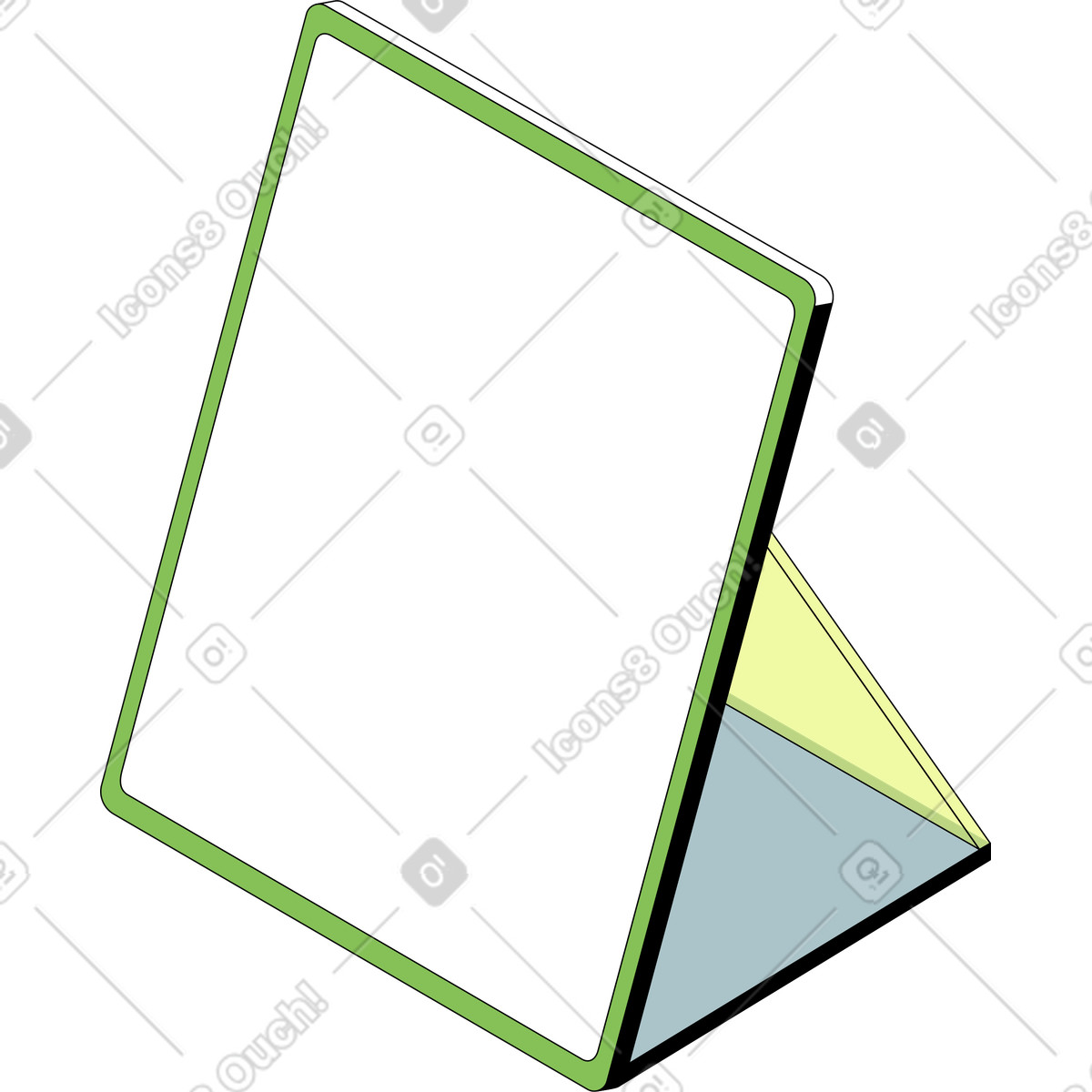 Ilustração de Tablet com suporte em no estilo Isometric para baixar em PNG, SVG