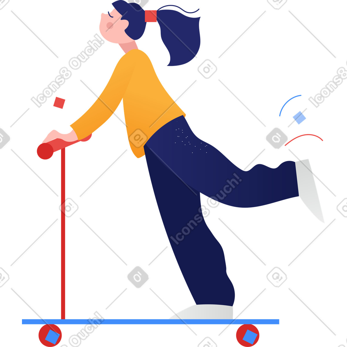 Kids illustration in Clip style download in PNG, SVG